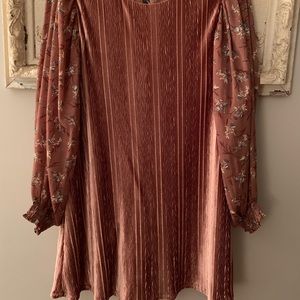 Velvet long sleeve dress
